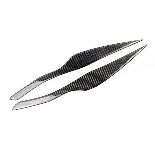 1 Pairs Carbon Fiber Car Lamp Eyebrow Decorative Sticker for BMW E90 / 318i / 320i / 325i 2005-2008, Drop Glue Version by buy2fix
