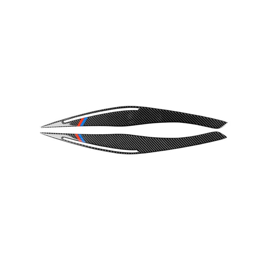 1 Pair Three Color Carbon Fiber Car Lamp Eyebrow Decorative Sticker for BMW E90 / 318i / 320i / 325i 2009-2012 by buy2fix