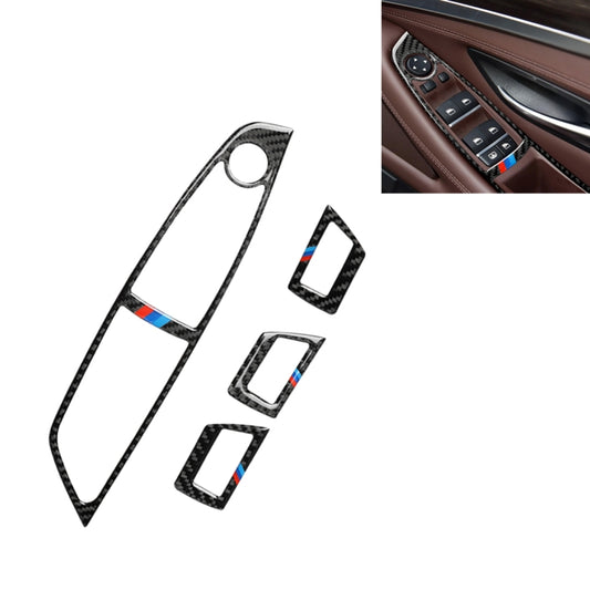 Three Color Carbon Fiber Car Right Driving Lifting Panel Decorative Sticker for BMW 5 Series F10 2011-2018 -  by buy2fix | Online Shopping UK | buy2fix
