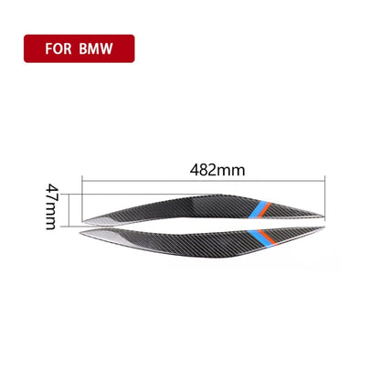 Three Color Carbon Fiber Car Lamp Eyebrow Decorative Sticker for BMW 5 Series F10 2010-2013 -  by buy2fix | Online Shopping UK | buy2fix