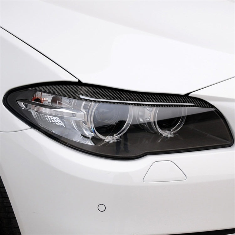 Carbon Fiber Car Lamp Eyebrow Decorative Sticker for BMW 5 Series F10 2014-2016 by buy2fix