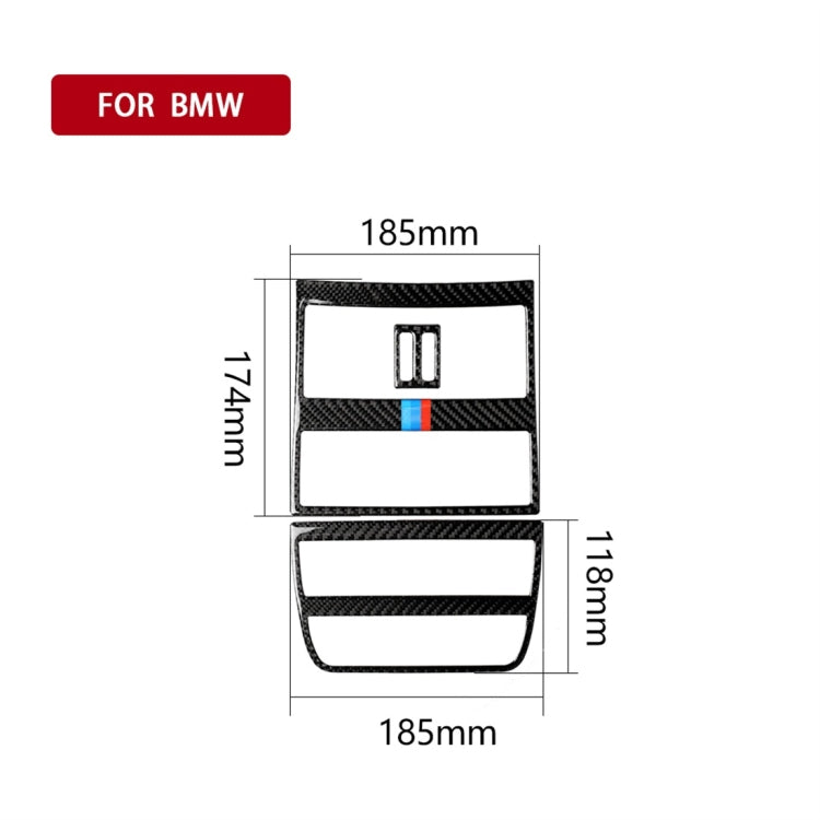 Three Color Carbon Fiber Car Rear Air Outlet Frame Decorative Sticker for BMW 5 Series F10 2011-2017 -  by buy2fix | Online Shopping UK | buy2fix