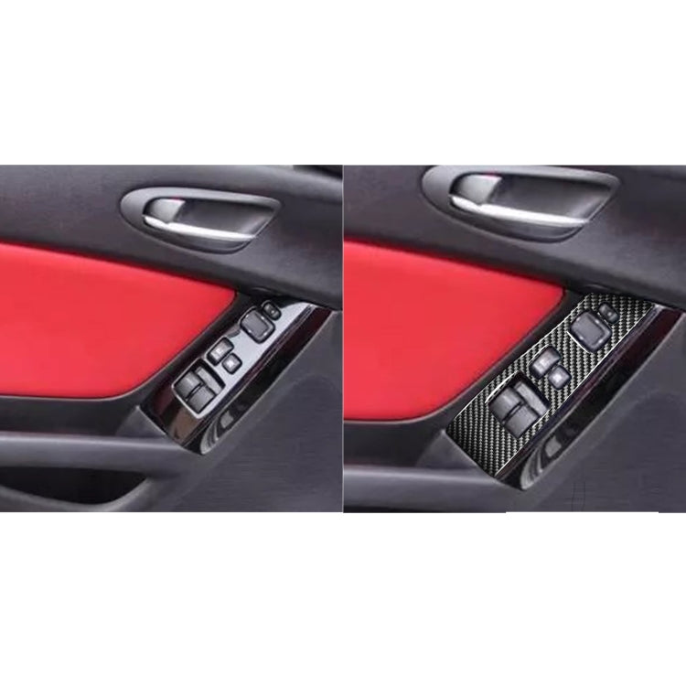 2 PCS Car Carbon Fiber Left and Right Lifting Panel Decorative Sticker for Mazda RX8 2004-2008, Left Drive High-configured -  by buy2fix | Online Shopping UK | buy2fix