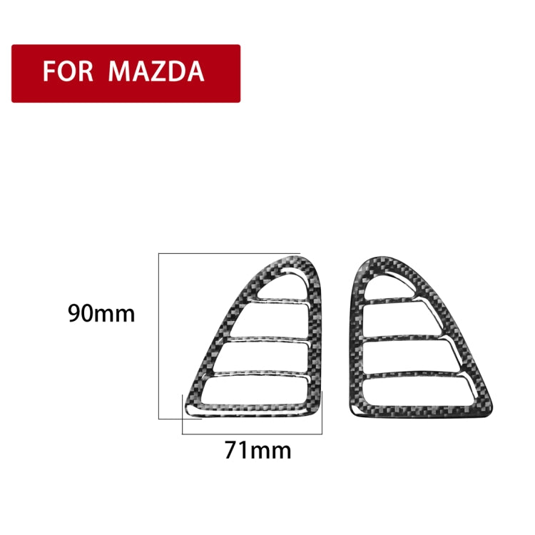 2 PCS Car Carbon Fiber Left and Right Air Outlet Decorative Sticker for Mazda RX8 2004-2008, Left and Right Drive Universal -  by buy2fix | Online Shopping UK | buy2fix