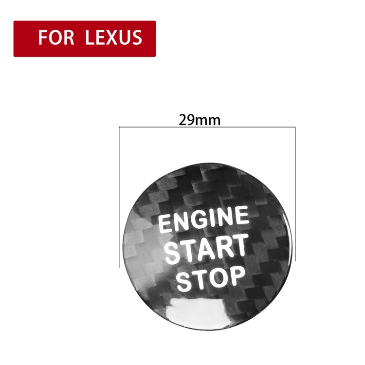 Car Carbon Fiber Engine Start Button Decorative Cover Trim for Lexus NX200 (Black) by buy2fix