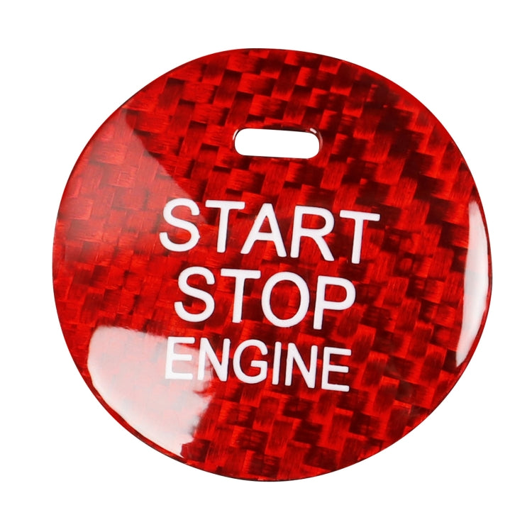 Car Carbon Fiber Engine Start Button Decorative Cover Trim for Mazda CX-8 (Red) by buy2fix