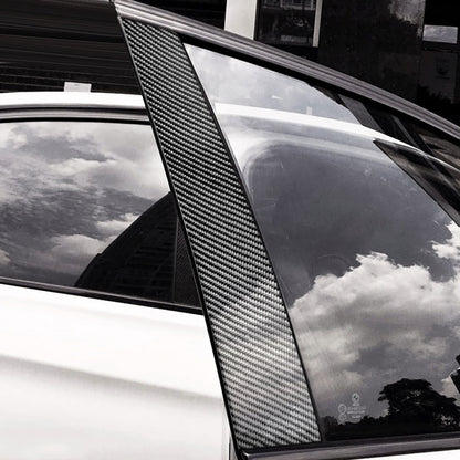 Car Carbon Fiber B Pillar Decorative Sticker for Audi A6 2012-2018, Left and Right Drive Universal by buy2fix