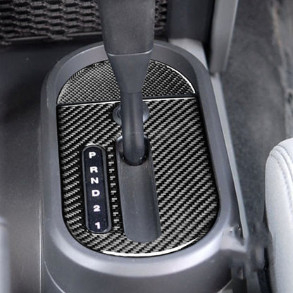 2 in 1 Car Carbon Fiber Gear Decorative Sticker for Jeep Wrangler JK 2007-2010, Left Drive by buy2fix