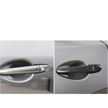 Car Carbon Fiber Outside Door Handle with Smart Hole Decorative Sticker for Mazda CX-5 2017-2018, Left Drive by buy2fix