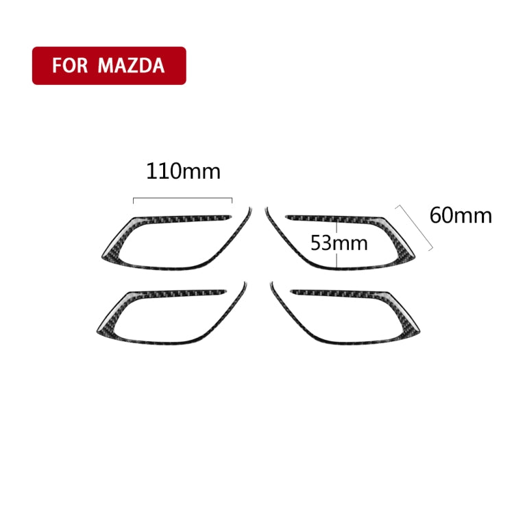 Car Carbon Fiber Inner Door Handle Decorative Sticker for Mazda CX-5 2017-2018, Left and Right Drive Universal by buy2fix