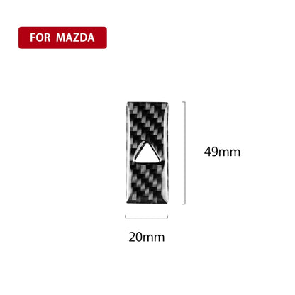 Car Carbon Fiber Warning Light Decorative Sticker for Mazda CX-5 2017-2018, Left and Right Drive Universal by buy2fix
