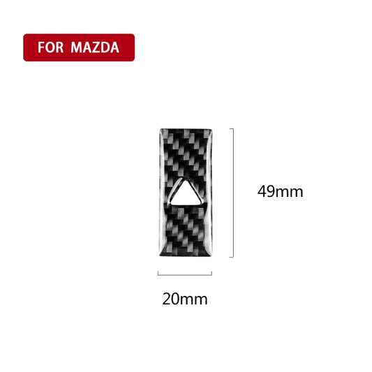 Car Carbon Fiber Warning Light Decorative Sticker for Mazda CX-5 2017-2018, Left and Right Drive Universal by buy2fix