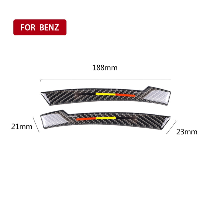 Car Carbon Fiber Rearview Mirror Anti-collision Strip C for Mercedes-Benz A/B/C/E Class/GLK/GLE/GLS/GLA/CLA, Left and Right Drive Universal by buy2fix