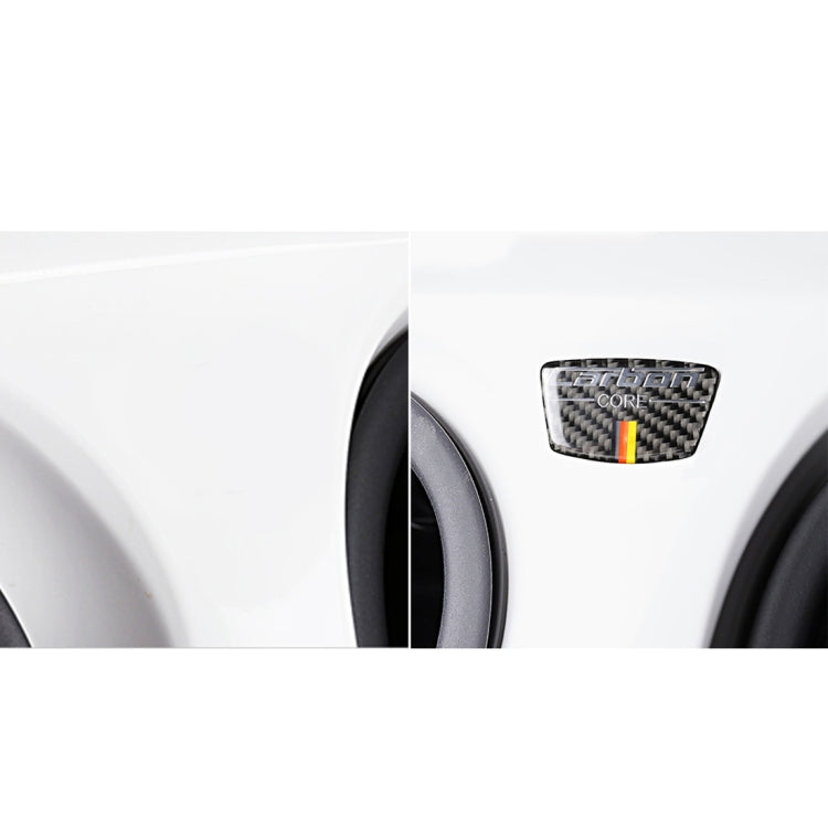 Car Carbon Fiber German Flag Pattern Doorpost Decorative Sticker for Audi TT, Left and Right Drive Universal by buy2fix