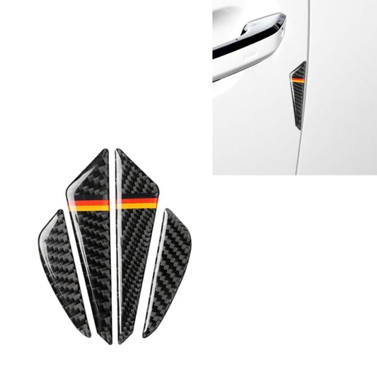 Car Carbon Fiber German Flag Pattern Anti-collision Sticker for Audi TT, Left and Right Drive Universal by buy2fix
