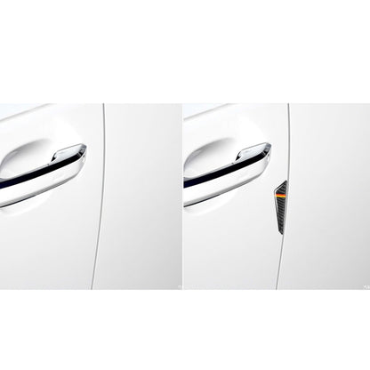 Car Carbon Fiber German Flag Pattern Anti-collision Sticker for Audi TT, Left and Right Drive Universal by buy2fix