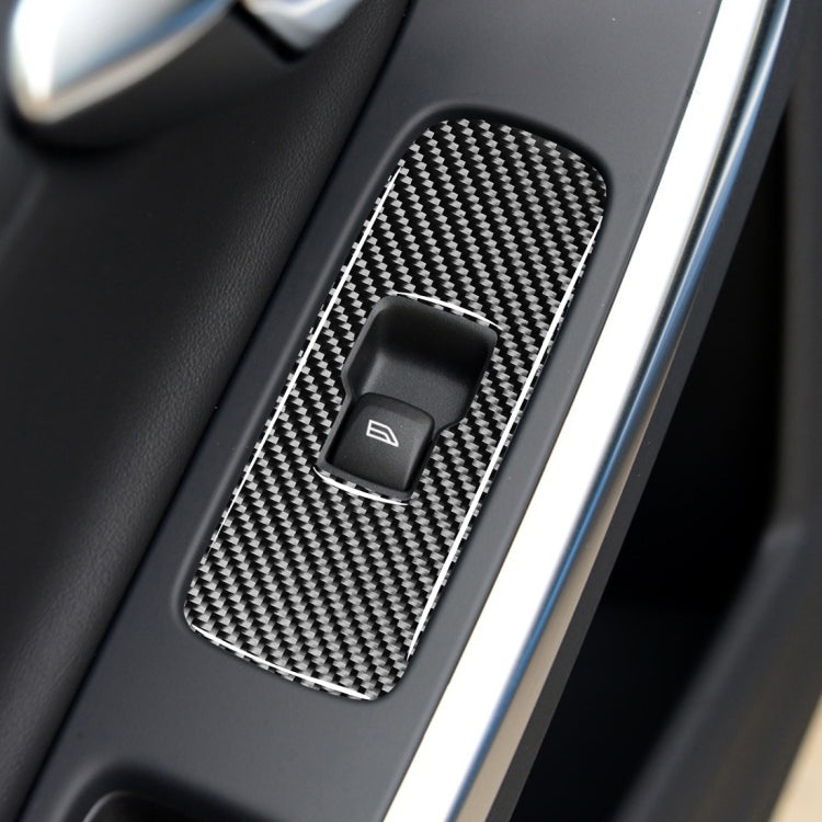 3 PCS Car Carbon Fiber Window Lifting Button Decorative Stickers for Volvo V60 2010-2017 / S60 2010-2018, Right Drive by buy2fix