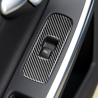 3 PCS Car Carbon Fiber Window Lifting Button Decorative Stickers for Volvo V60 2010-2017 / S60 2010-2018, Right Drive by buy2fix