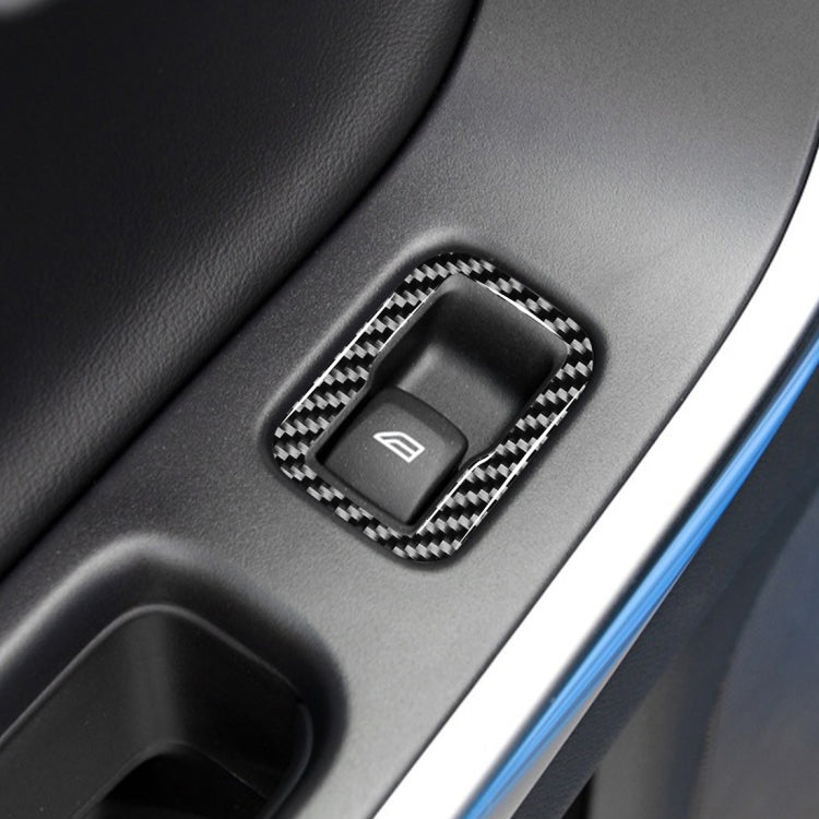 3 PCS Car Carbon Fiber Window Lifting Button Decorative Stickers for Volvo V60 2010-2017 / S60 2010-2018, Right Drive by buy2fix