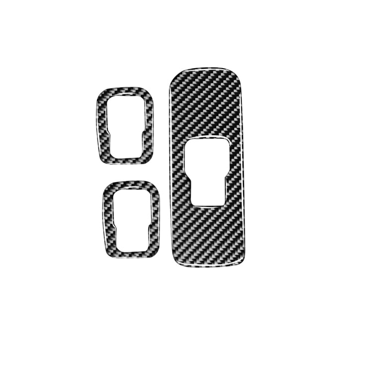 3 PCS Car Carbon Fiber Window Lifting Button Decorative Stickers for Volvo V60 2010-2017 / S60 2010-2018, Left Drive by buy2fix