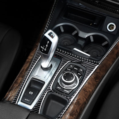 Car Carbon Fiber Water Cup Holder Decorative Sticker for BMW E70 X5 / E71 X6 2009-2013, Left Drive by buy2fix
