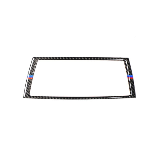 Car Carbon Fiber Tricolor Navigation Frame Decorative Sticker for BMW E70 X5 / E71 X6 2008-2013, Left and Right Drive Universal by buy2fix
