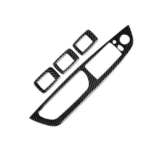 4 in 1 Car Carbon Fiber Solid Color Window Lift Switch Panel Decorative Sticker for BMW 2008-2013 X5 E70 / 2009-2014 X6 E71, High Configuration Left Drive by buy2fix