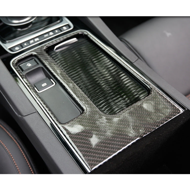 B Style Carbon Fiber Car Water Cup Decorative Sticker for Jaguar F-PACE 2016-2020 by buy2fix