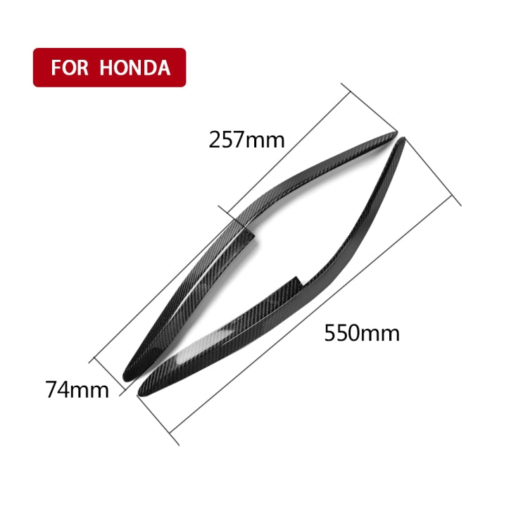 2 PCS Carbon Fiber Car Lamp Eyebrow Decorative Sticker for 1998-2002 Honda Accord -  by buy2fix | Online Shopping UK | buy2fix