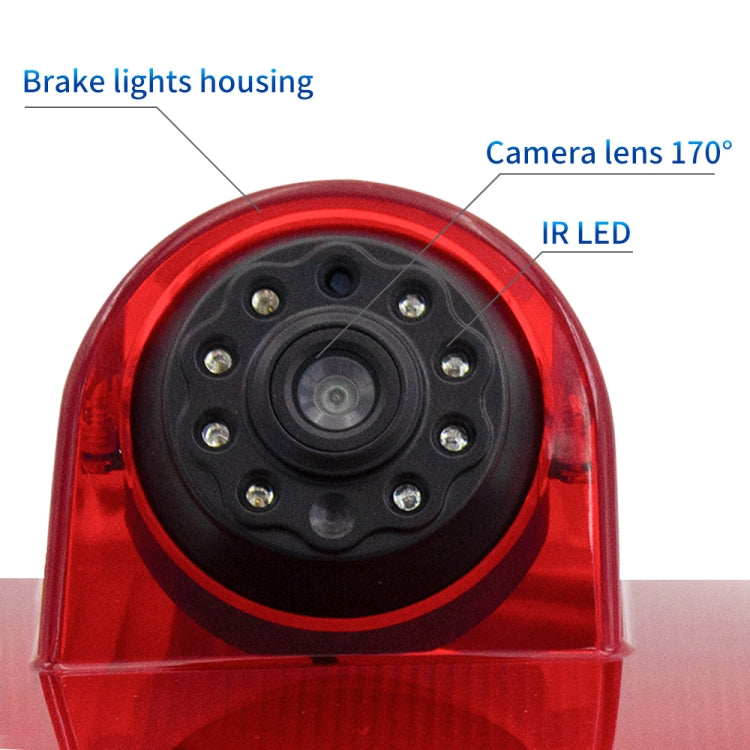 PZ464 Car Waterproof Brake Light View Camera + 7 inch Rearview Monitor for Renault / Vauxhall - In Car by buy2fix | Online Shopping UK | buy2fix