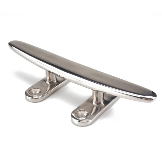 Marine Stainless Steel Flat Top 4 inch Base Boat Cleats Dock with Screws by buy2fix