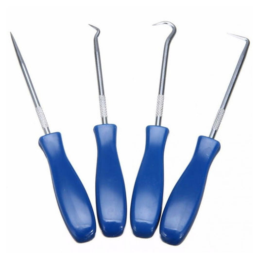 4 PCS Car Pick and Hook Set O Ring Oil Seal Gasket Puller Remover Craft Hand Tool Car Remover Tool Set (Blue) by buy2fix