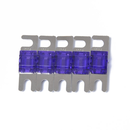 5 PCS Car Audio AFS Mini ANL 100 Amp Sicherung Nicked Plated