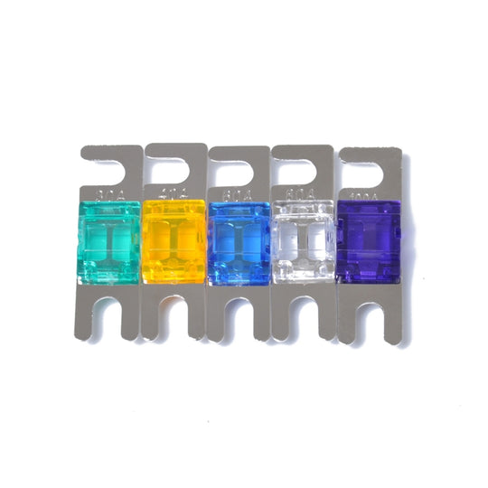 5 PCS Car Audio AFS Mini ANL 30A 40A 60A 80A 100Amp Sicherung Nicked Plated