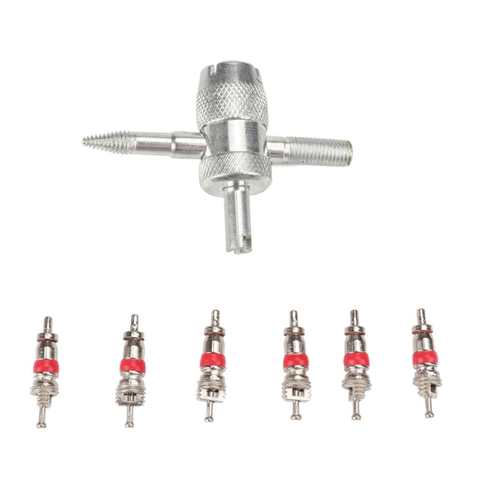 Outil de démontage 4 en 1 + 6 valves de pneu de moto de coffre de voiture