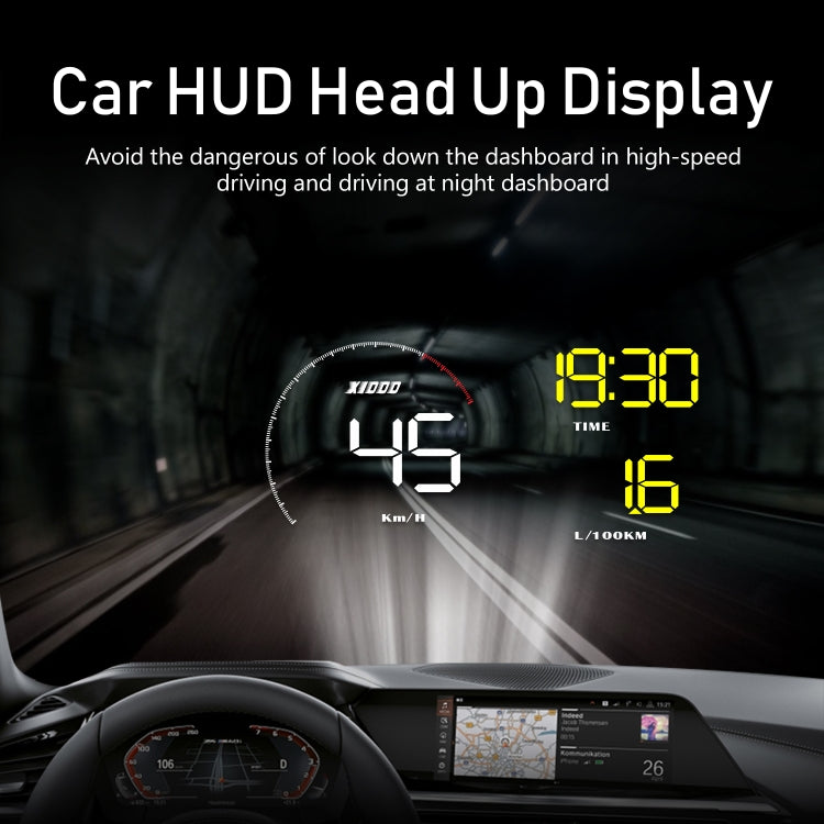 A9 5.5 inch Universal Car OBD2 HUD Vehicle-mounted Head Up Display (Blue) by buy2fix