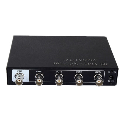 Coaxial AHD / CVI / TVI 1 into 4 Video Signal Splitter - Security by buy2fix | Online Shopping UK | buy2fix