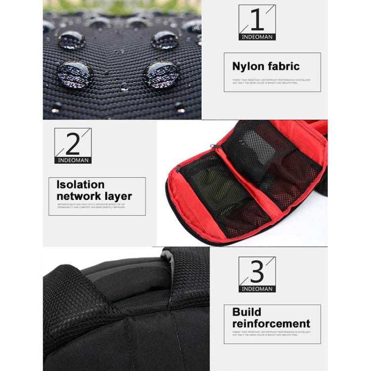 INDEPMAN DL-B012 Portable Outdoor Sports Backpack Camera Bag for GoPro, SJCAM, Nikon, Canon, Xiaomi Xiaoyi YI, Size: 27.5 * 12.5 * 34 cm(Grey) - Camera Accessories by INDEPMAN | Online Shopping UK | buy2fix