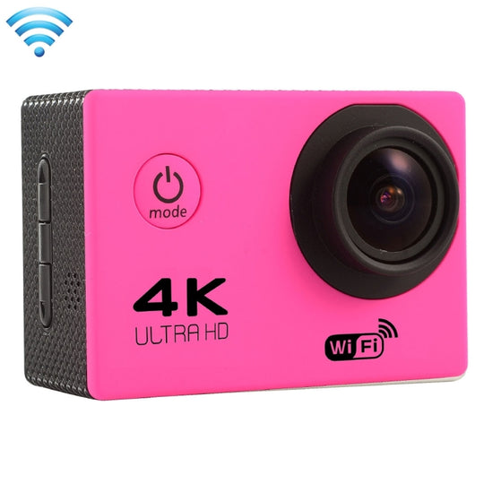 F60 2.0 inch Screen 170 Degrees Wide Angle WiFi Sport Action Camera Camcorder with Waterproof Housing Case, Support 64GB TF Card(Magenta)