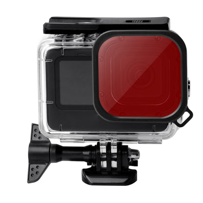 Waterproof Case + Touch Back Cover + Purple Red Pink Lens Filter for GoPro HERO10 Black / HERO9 Black - DJI & GoPro Accessories by buy2fix | Online Shopping UK | buy2fix