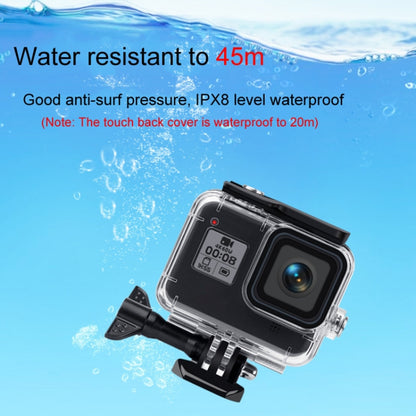 45m Waterproof Case + Touch Back Cover + Color Lens Filter for GoPro HERO8 Black (Purple) - DJI & GoPro Accessories by buy2fix | Online Shopping UK | buy2fix