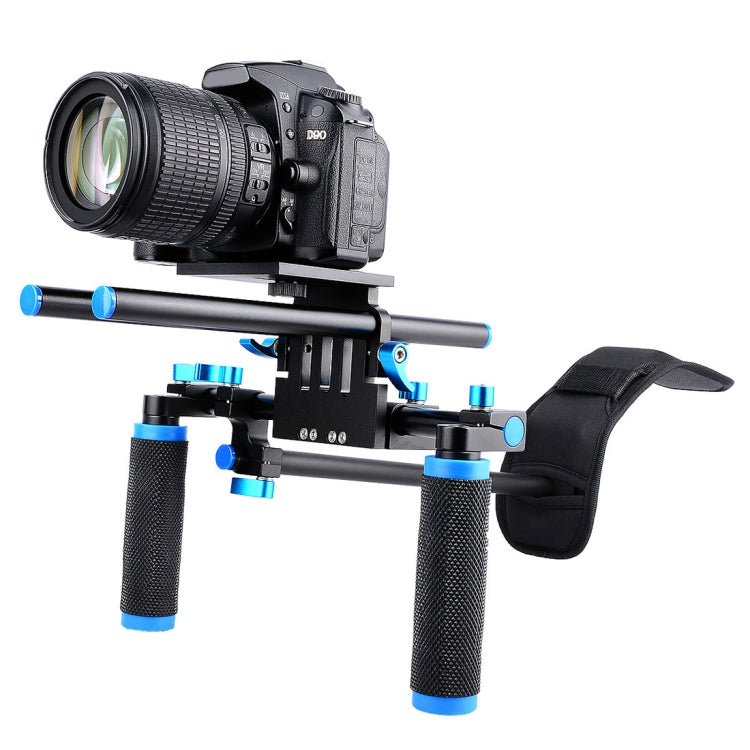 YELANGU YLG0102A-A01 Dual Handle Shoulder Mount Support Kit DSLR Rig(Black) - Shoulder Rigs by YELANGU | Online Shopping UK | buy2fix