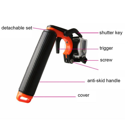 TMC HR391 Shutter Trigger Floating Hand Grip / Diving Surfing Buoyancy Stick with Adjustable Anti-lost Hand Strap for GoPro HERO4 /3+ /3, Xiaomi Xiaoyi Sport Camera(Black) - DJI & GoPro Accessories by TMC | Online Shopping UK | buy2fix