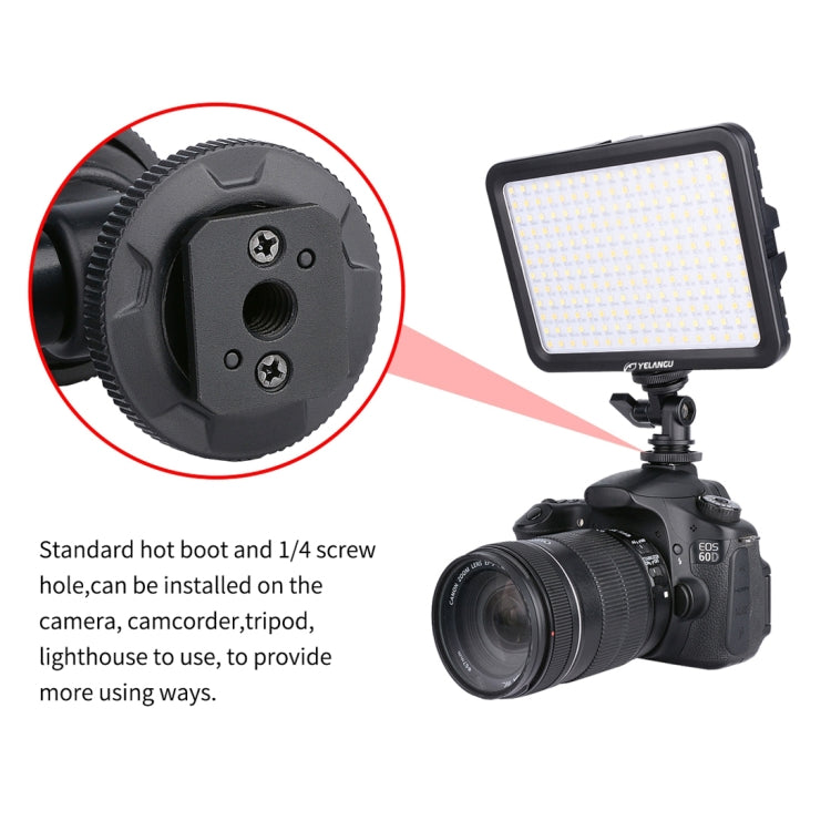 YELANGU YLG0504B 204 LEDs 1000LM 3300-5600K No Polar Dimmable Studio Light Video & Photo Light for Canon, Nikon, DSLR Cameras - Camera Accessories by YELANGU | Online Shopping UK | buy2fix