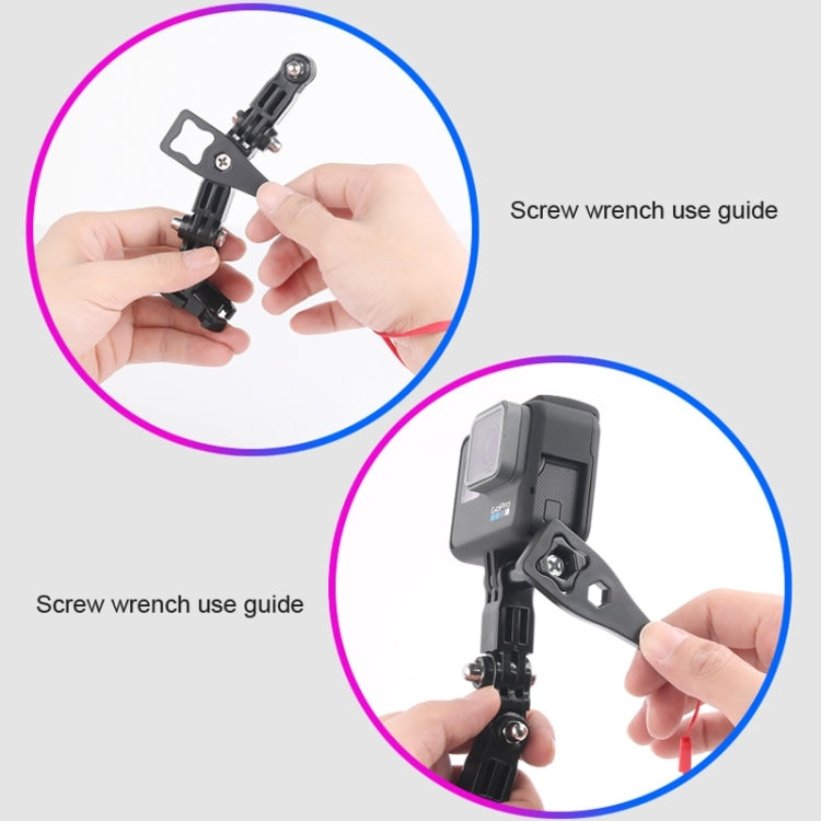 Cycling Helmet Adhesive Multi-Joint Arm Fixed Mount Set with J-Hook Buckle Mount & Screw for DJI Osmo Action, GoPro HERO10 Black /9 Black / HERO8 Black /7 /6 /5 /5 Session /4 Session /4 /3+ /3 /2 /1, Xiaoyi and Other Action Cameras - DJI & GoPro Accessories by buy2fix | Online Shopping UK | buy2fix