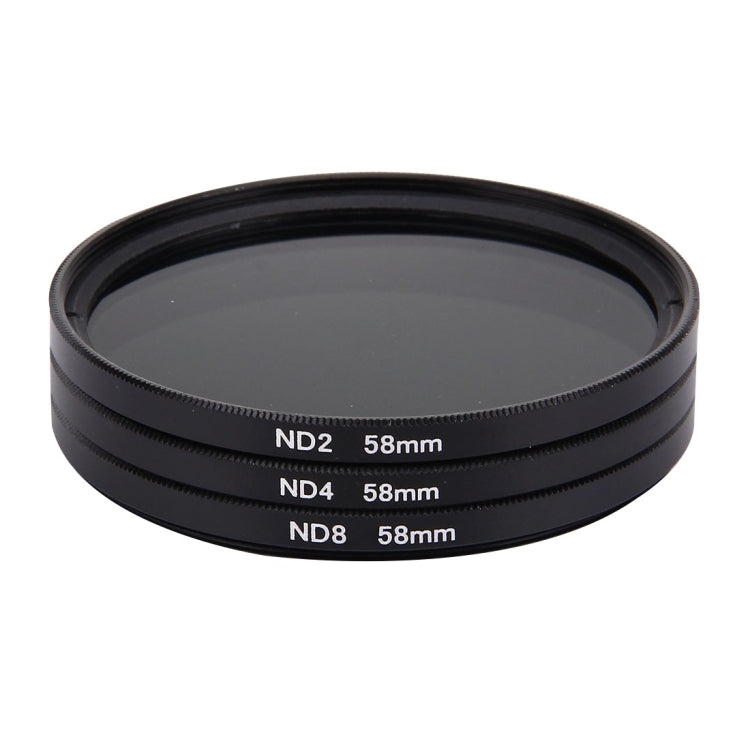 JUNESTAR Proffesional 58mm Lens Filter ND Filter Kits (ND2 + ND4 + ND8) for GoPro & Xiaomi Xiaoyi Yi & SJCAM Sport Action Camera - DJI & GoPro Accessories by JSR | Online Shopping UK | buy2fix