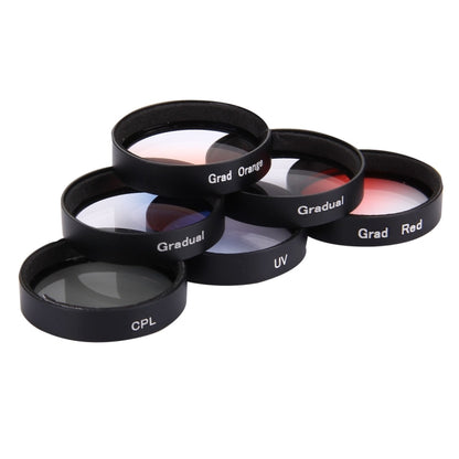 JUNESTAR 6 in 1 Professional 34mm Lens Filter(CPL + UV + Gradual Red + Gradual Orange + Gradual Blue + Gradual Grey) for DJI Phantom 3 & 4 - DJI & GoPro Accessories by JSR | Online Shopping UK | buy2fix