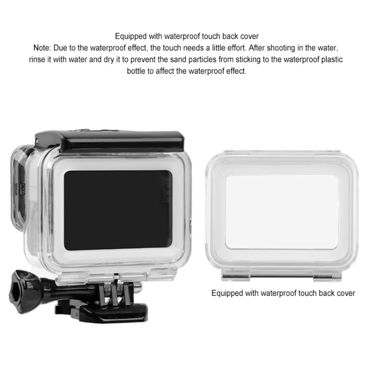 GP452 Waterproof Case + Touch Back Cover for GoPro HERO7 White / Silver - DJI & GoPro Accessories by buy2fix | Online Shopping UK | buy2fix