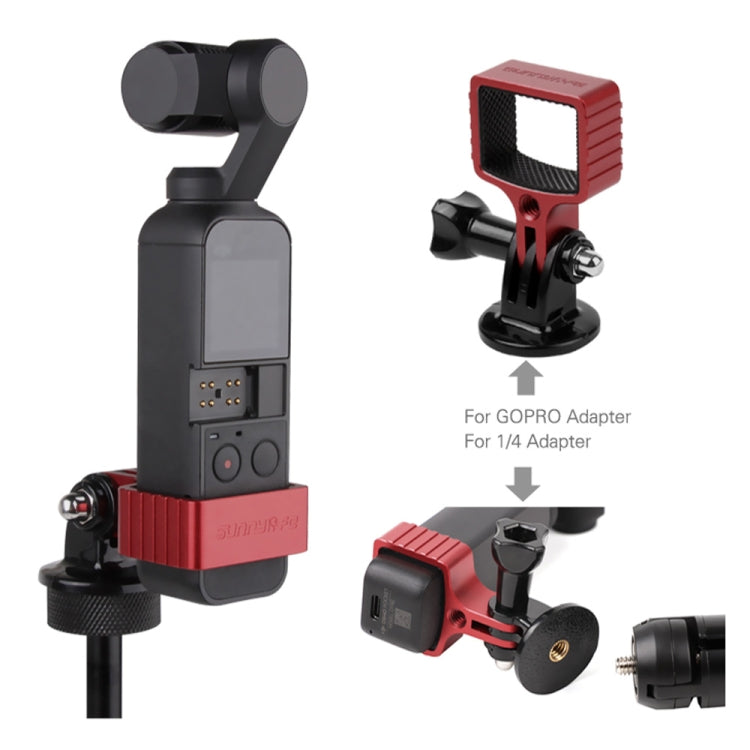 Sunnylife OP-Q9192 Metal Adapter Bracket for DJI OSMO Pocket(Red) - DJI & GoPro Accessories by Sunnylife | Online Shopping UK | buy2fix