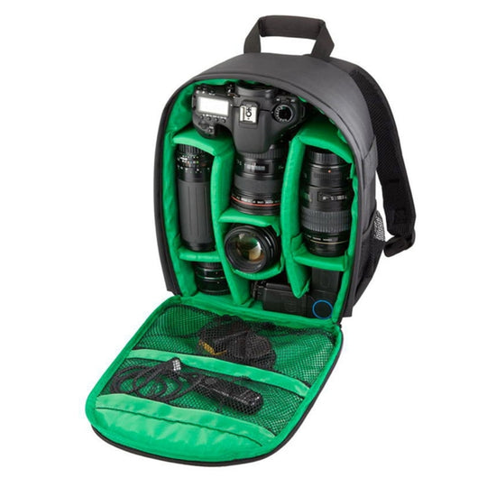 DL-B028 Portable style décontracté étanche anti-rayures sac à dos de sport de plein air sac pour appareil photo reflex sac de téléphone pour GoPro, SJCAM, Nikon, Canon, Xiaomi Xiaoyi YI, iPad, Apple, Samsung, Huawei, taille: 27,5 * 12,5 * 34 cm (vert)